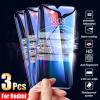 3pcs full cover tempered glass on for redmi note 8 7 pro 8a 7a 8t screen protector protective glass on redmi 7 8 curved edge