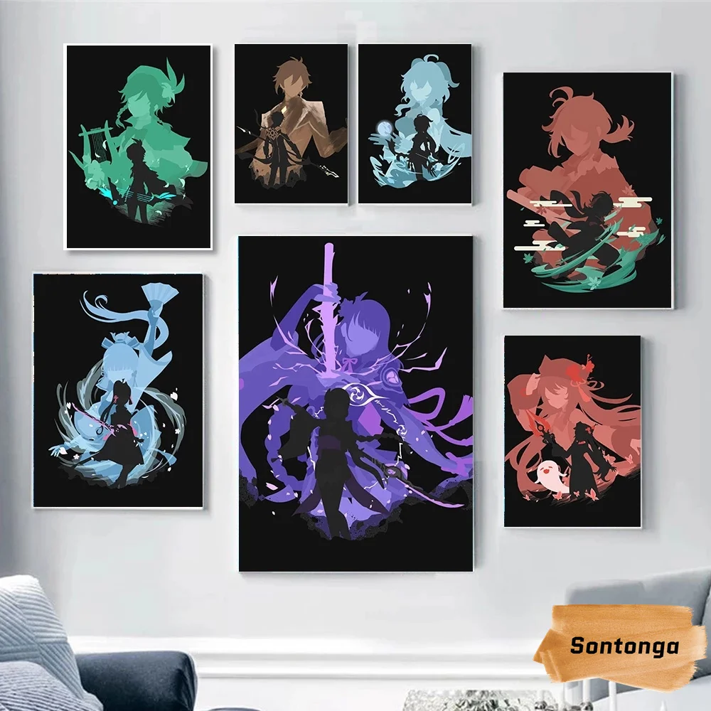 

Anime Two-Dimensional Game Kids Room Poster Wall Clear Reward Canvas Painting Cartoon Mural Family Living Room Decoration Art Hd