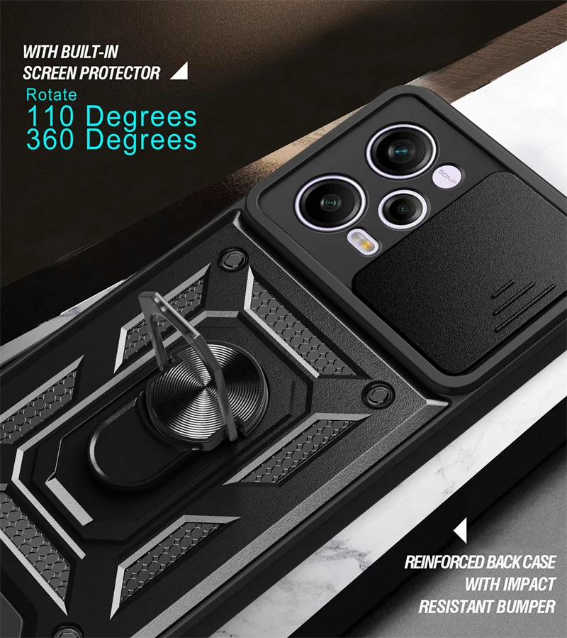 For Xiaomi Poco X5 Pro 5G Case 2023 Car Magnetic Holder Ring Armor Phone Cases For Poko Little Poco X5Pro X 5 POCOX5 Back Cover