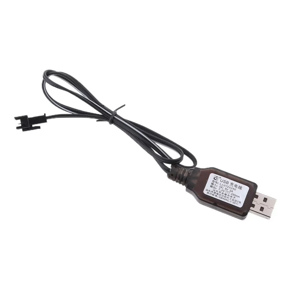 

2023New 7.2V USB to SM 2P Female Plug NI-MH/NI-Cd Batteries Charge Cables Cord for RC Cars Drone UAV Quadcopter Battery Charging