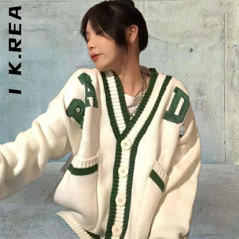 

I K.Rea Women Knitted New Sweater Cardigan Basic Cheap Women Sweaters Sweet Lazy Jacket Soft Elegant Sweaters Ladies Outwear