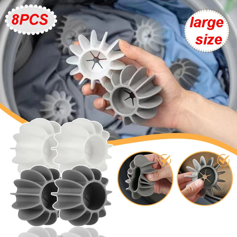 

Big Size Reusable Silicone Soft Laundry Dryer Ball Anti Winding Laundry Cleaning Tools Pet Hair Remover Washing Machin Remover