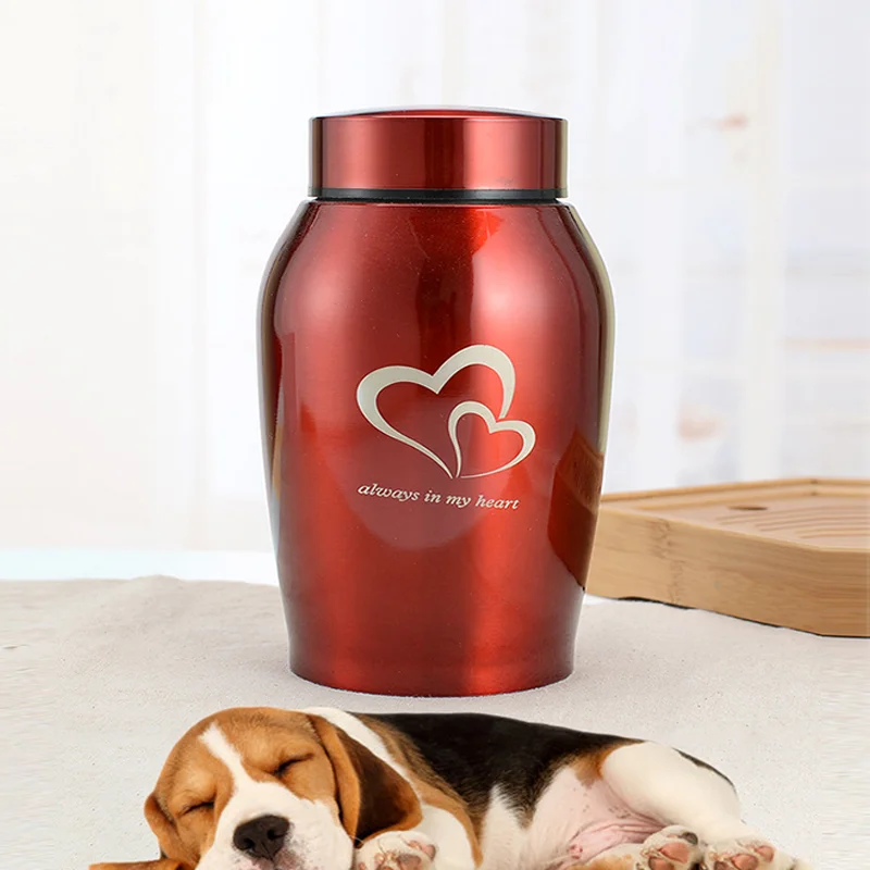 

Multi-colored Stainless Steel Dog Urns Cats Birds Mouse Cremation Ashes Urn Sealed Funeral For Dog Pet Souvenir Jar Pet Supplies