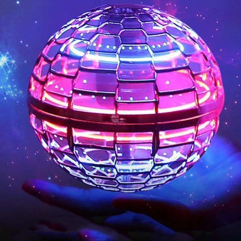 

Летающий шар, игрушка-Спиннер с ручным управлением, мини-НЛО с RGB светильник кой, детские игры на открытом воздухе, игрушки Flynova для девочек, и...