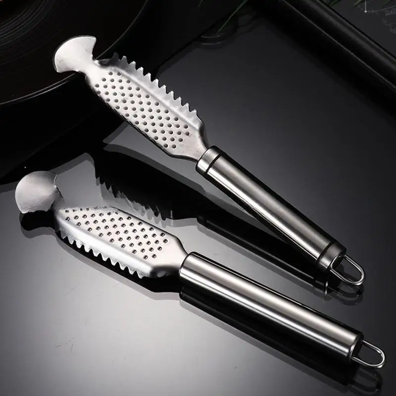 Скребок для рыбной кожи из нержавеющей стали с теркой имбиря инструмент очистки