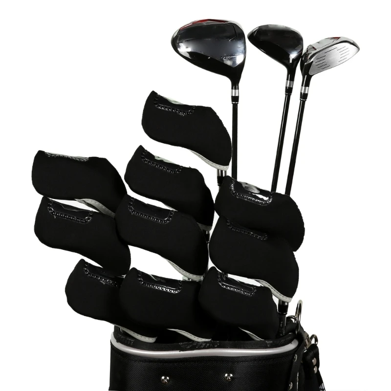 

10Pcs/lot Golf Iron Covers Neoprene Golf Club Headcovers Waterproof Golf Club Covers with See Through Window