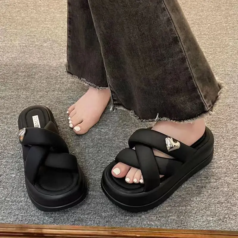 Sandals Summer Women's Slippers Platform Sandals Outdoor Thick Street Beach Slippers Flip Flop Garden Shoes