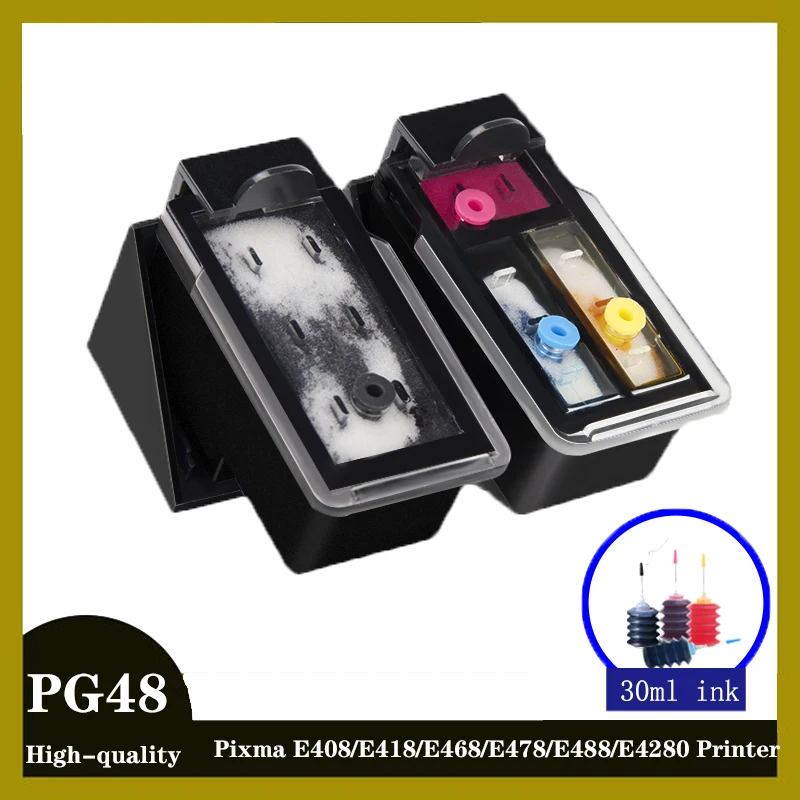 

Восстановленный PG48 CL58 PG48XL CL58XL для 48 58 CANON чернильный картридж для принтера Canon Pixma E408/E418/E468/E478/E488/E4280
