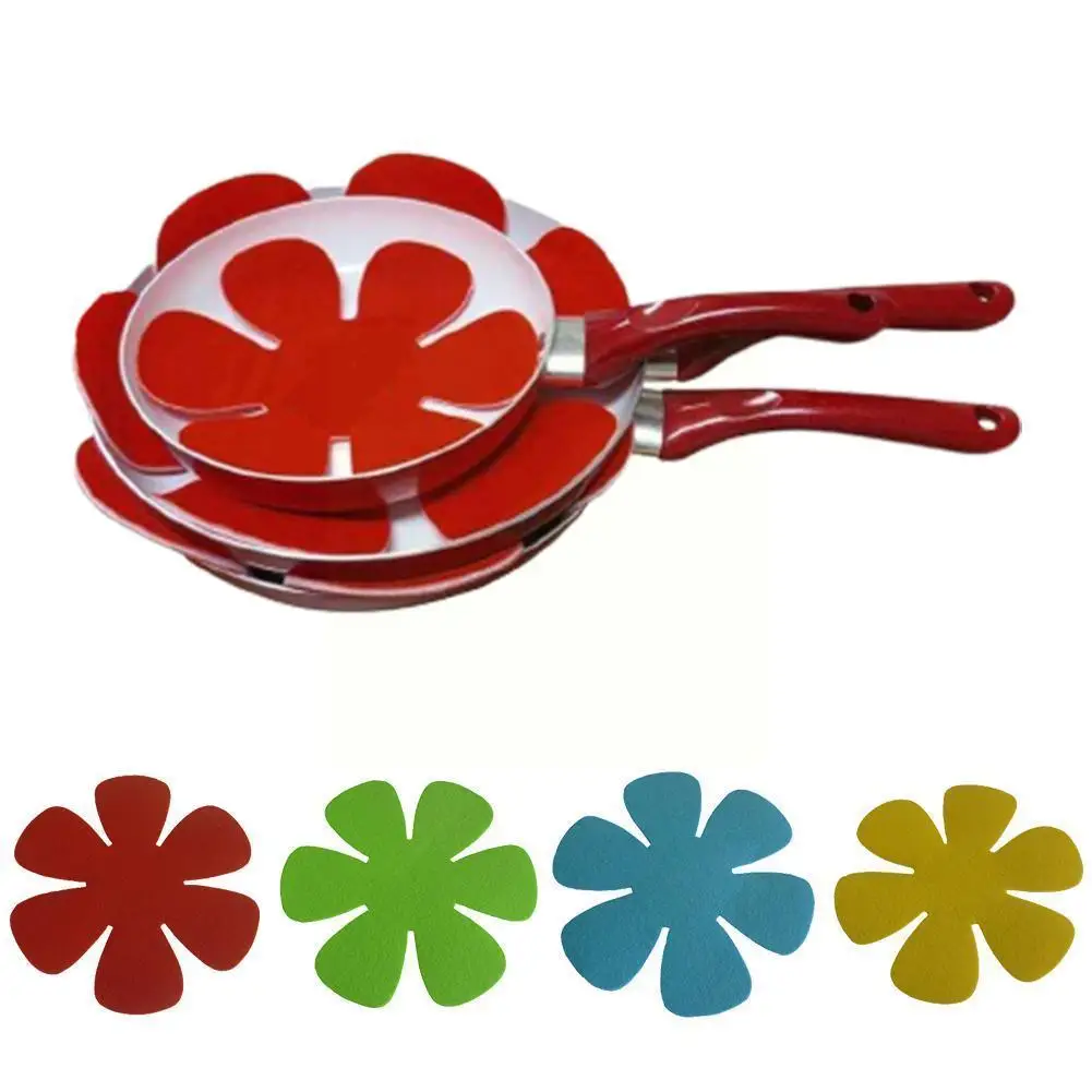 

4Pcs/set Pot & Pan Protectors Divider Pads To Prevent Scratching Separate and Protect Surfaces for Cookware N4O3