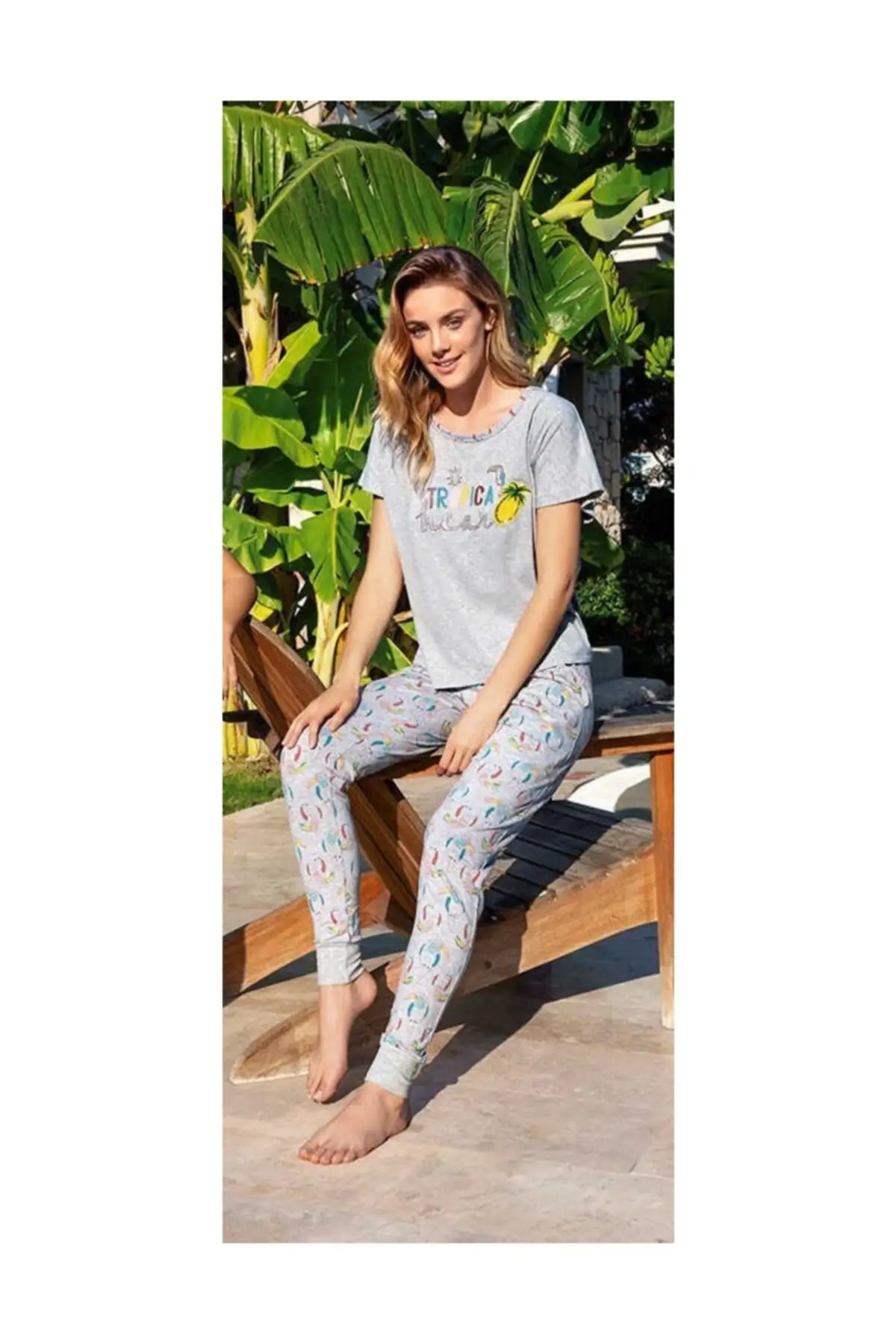 

Women's Pajamas 901 Sleep Lounge Pajamas Elastic Waist Nightwear Retro Sleepwear Night Suit Casual Home Clothing