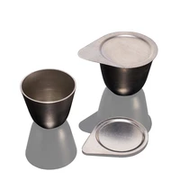 1pcs lab 30ml 50ml nickel crucible with cover for high temperature and alkali resistance used for lab scientific research