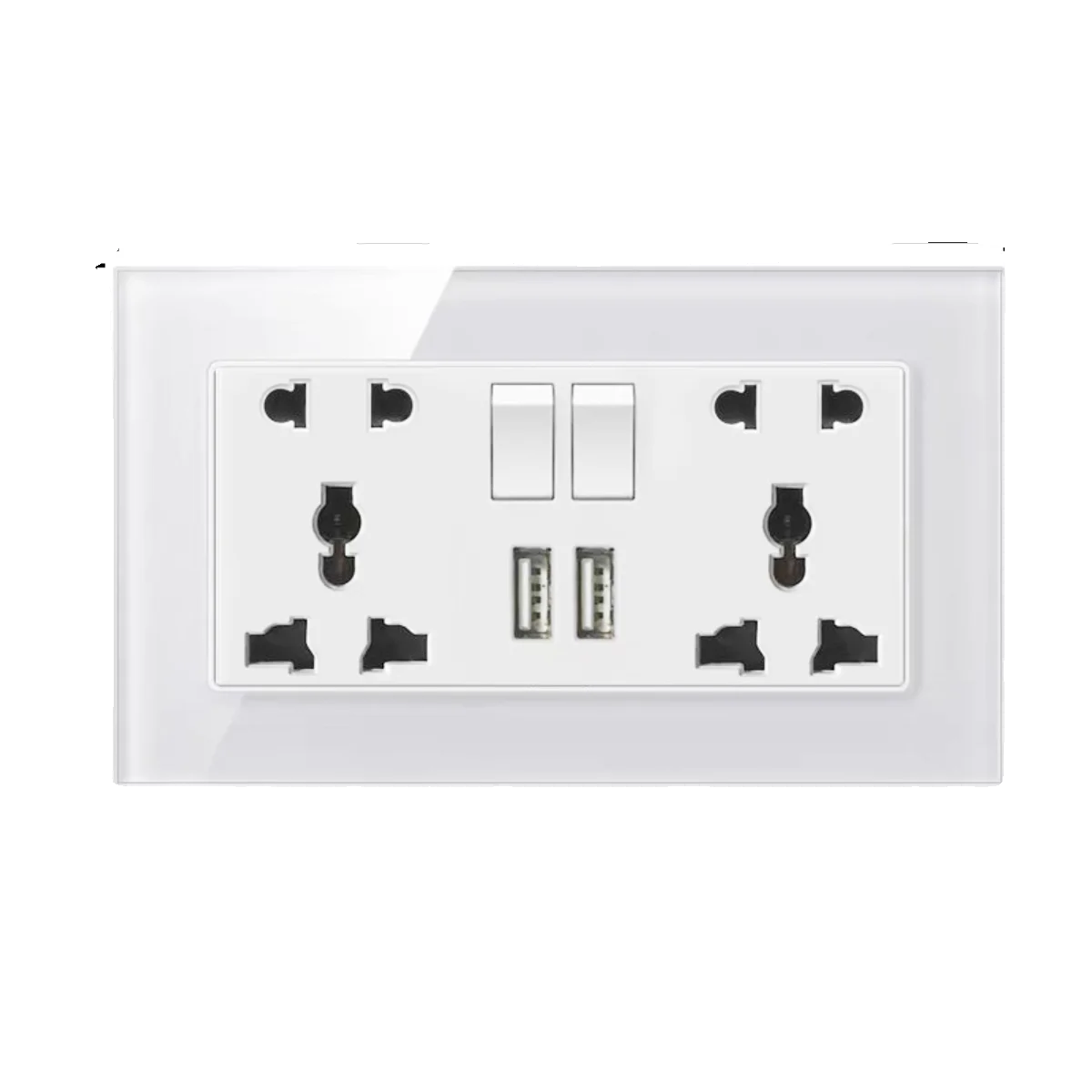 Настенная розетка с 10 отверстиями и двумя USB-портами 146 видов