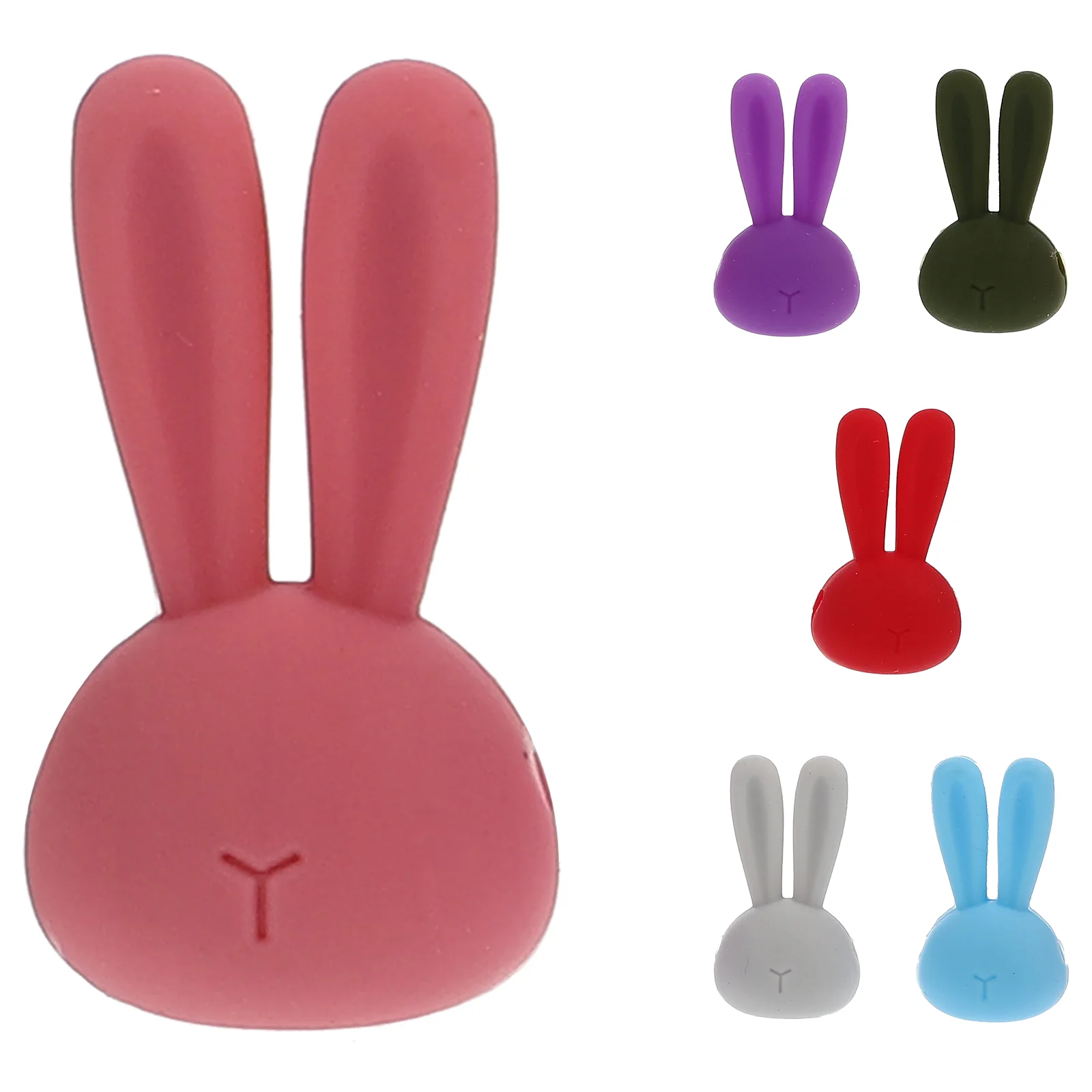 

6Pcs Rabbit Dinner Reusable Cartoon Portable Markers Markers For Dinner Wear-resistant Markers for Holiday Dinner