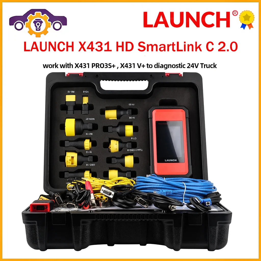 LAUNCH X431 SmartLink C V2.0 Сверхмощный модуль грузовика 24 В для грузовиков/машины/коммерных