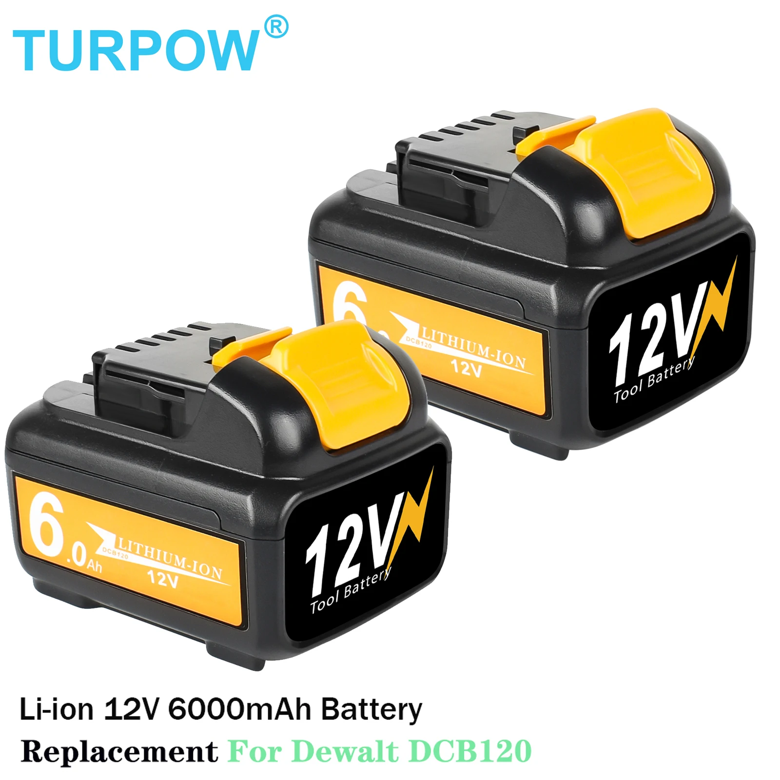 

12V 6000mAh Li-ion Battery Rechargeable For Dewalt DCB124 DCB120 DCB127 DCB121 DCB127 DCB121 DCB100 DCB101 DCB119 Tools Battery