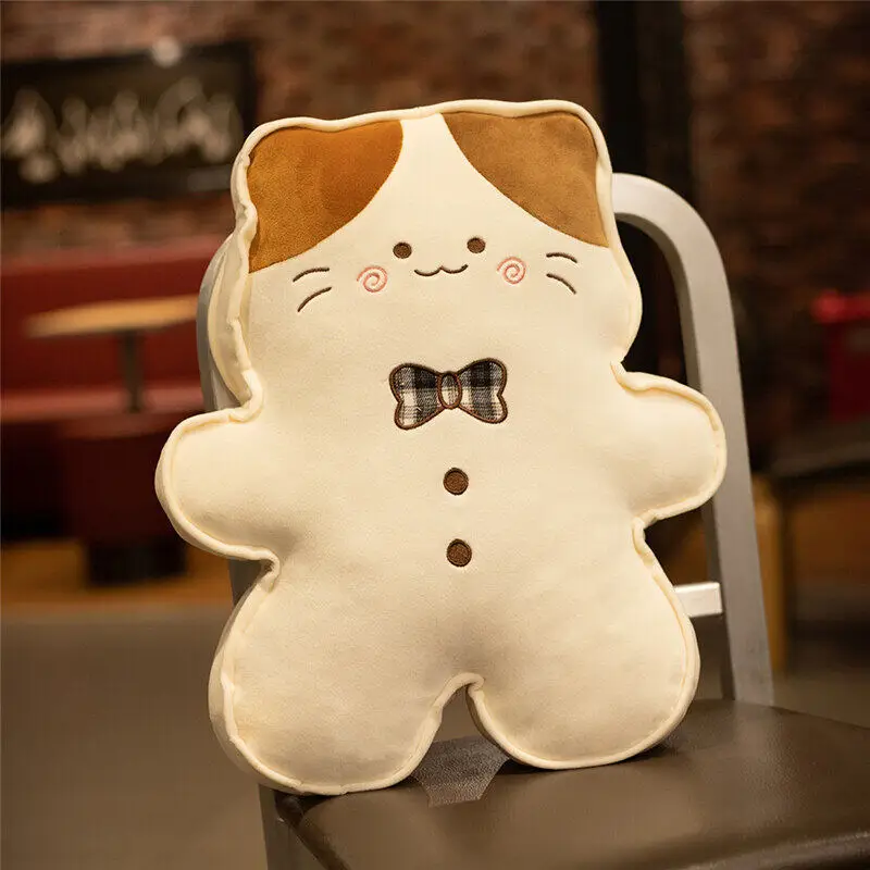 

Cute bear gingerbread man pillow pillow girl plush toy doll doll doll rabbit sleeping cushion 45x35cm