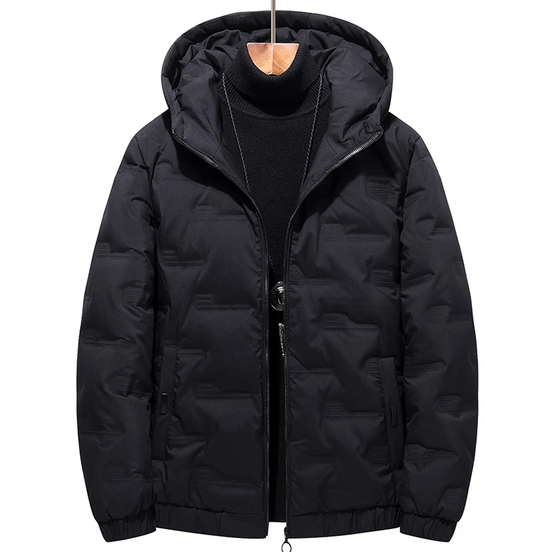 2022 Mens Winter Down Jacket Hooded Windproof Thick Parka Coat Male Casual Outerwear Waterproof Fabric White Duck Down Jacket