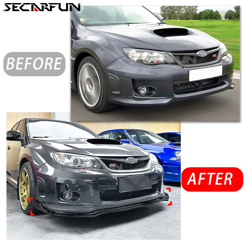 Для Subaru Impreza STI WRX передний бампер нижний тюнинг спойлер комплект губ из