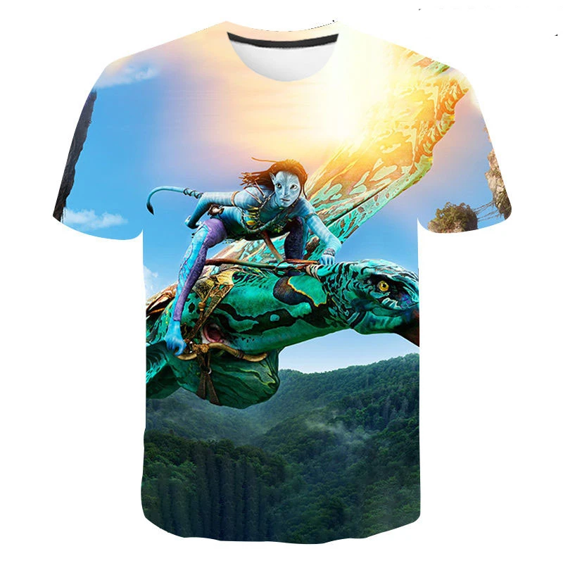 

T-shirt Disney Hit Movie Avatar 3D Printed Children's Shirt Fashion Boy Girl Clothes Street Harajuku Crewneck Short Sleeve Top