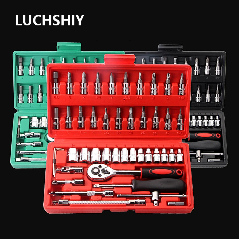 

Набор инструментов для ремонта автомобиля лучший, набор ручных инструментов, отвертки, головки 1/4 дюйма