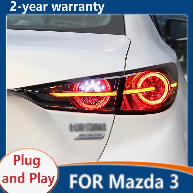 

For Mazda 3 Axela taillights Mazda3 2014-2017 LED Dynamic Taillight Rear Fog Lamp Turn Signal Light Reversing and Brake