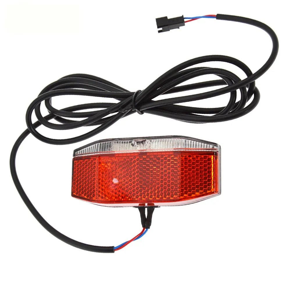 

WUXING 6-48V Electric Bicycle Ebike LED Rear Light TailLight Lamp Water Proof Wide Voltage Input Fits Most E-bike Warning Light