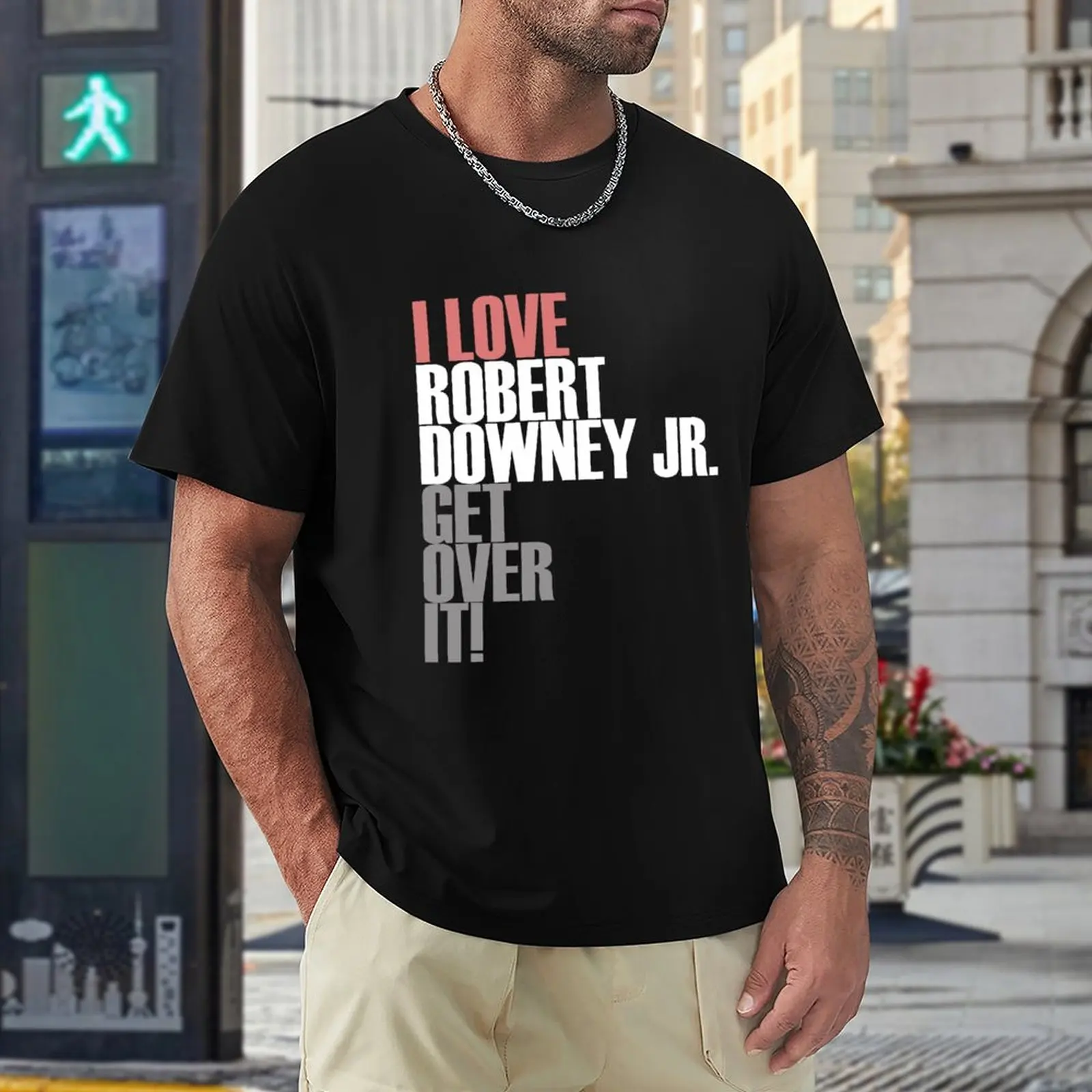 Я люблю Роберта Дауни младшего. Получите его! Винтажная футболка большого