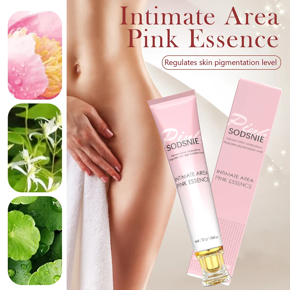 

Women's Intimate Pink Whitening Essence Dark Skin Lightening Dark Nipples Private Parts Whitening Serum Skin Care Cream 30g