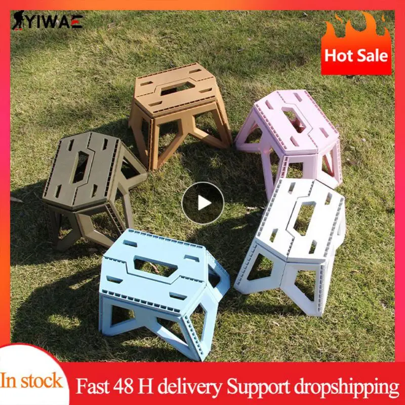 

Pp Material Small Bench Environmental Protection Outdoor Plastic Stool Strong Load-bearing Modern Simple Style Obot Mazha Fold