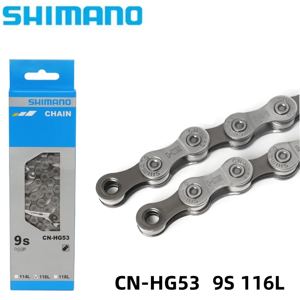 SHIMANO CN-HG53 Оригинальная велосипедная цепь 9-скоростная MTB 9S 9 В 116 л цепи для горного