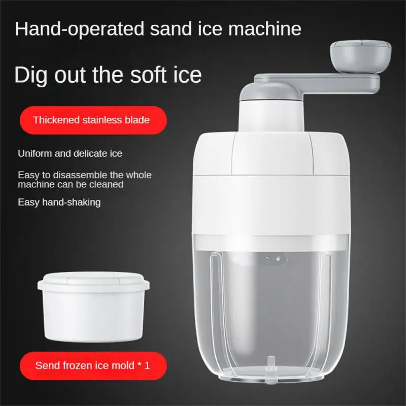 Manual Ice Crusher Hand Block Shaving Machine Diy Milkshake Maker Household Kitchen Gadget