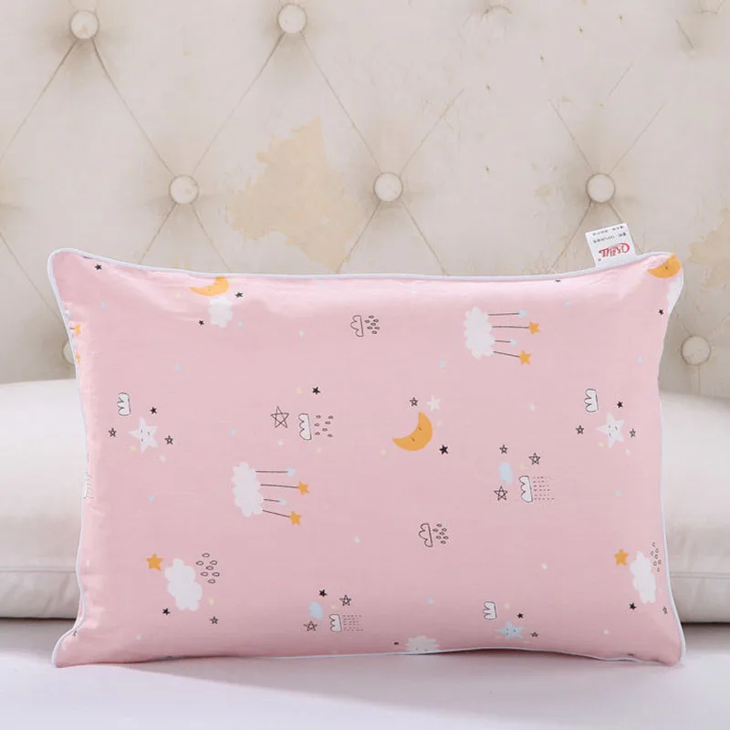 Korean Cute Style Pure Cotton Infant Pillowcase Cartoon Pattern Children Pillow Covers Kindergarten Baby Sleeping Pillow Case