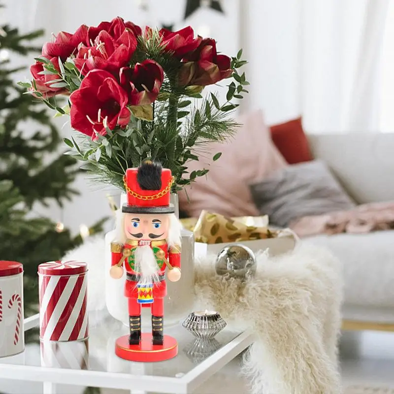 

Christmas Wooden Nutcrackers Handmade Wooden Christmas Nutcracker Fat Version Collectible Toy Holiday Present Christmas Ornament