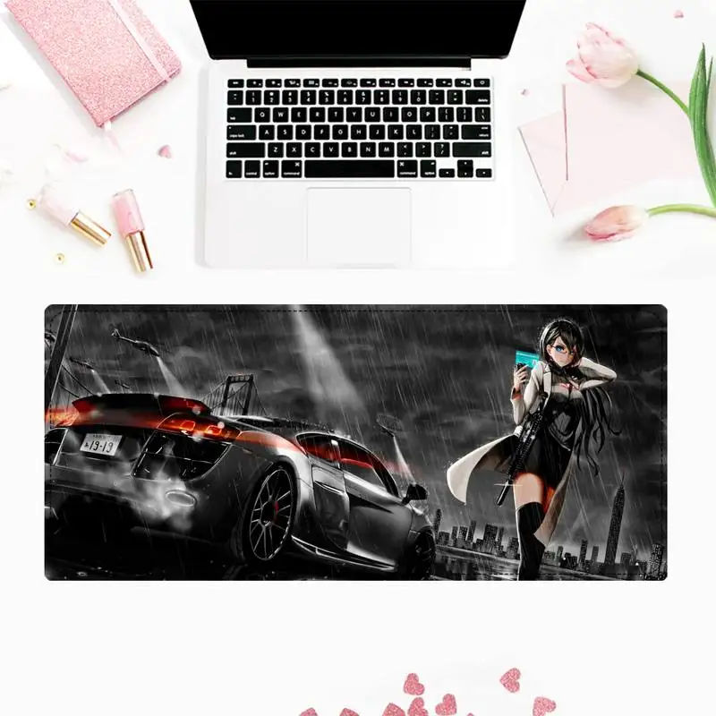 Большая Акция игровой коврик для мыши в стиле аниме девочек клавиатуры