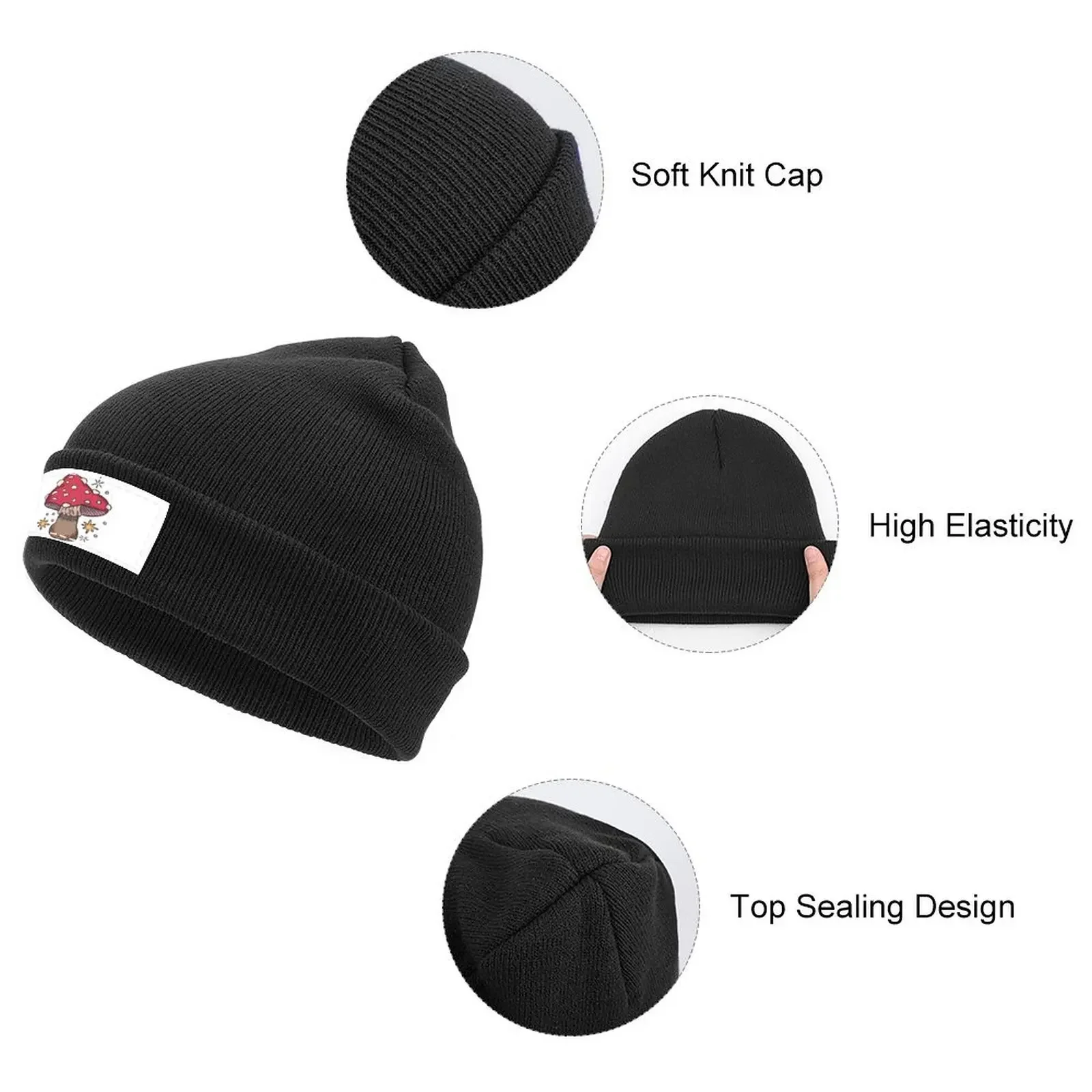 Вязаная шапка Magic Mushroom Bobble Hat Шляпа от солнца Мужские шапки Женские