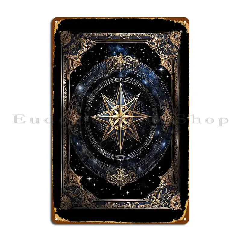 Небесная Звездная карта Гримуар металлический плакат с табличкой гараж