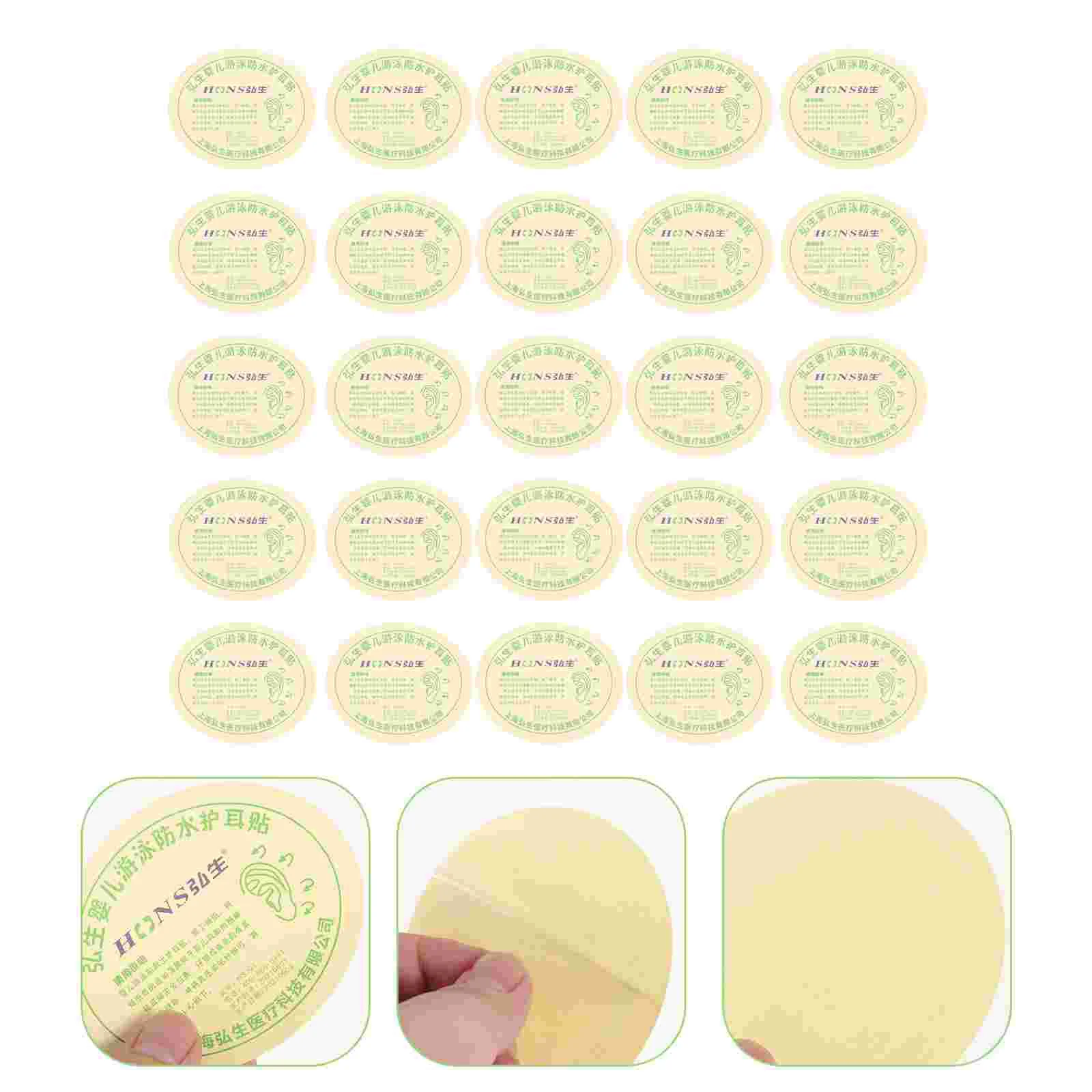 

100 Sheets of Baby Ear Films Portable Ear Covers Professional Ear Stickers Shower Accessory