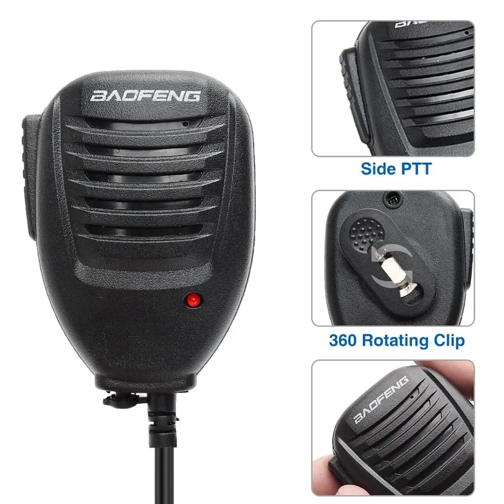 BAOFENG Waterproof Handheld Speaker Microphone for Baofeng UV-XR A58 UV-9R Plus GT-3WP Two Way Radio Walkie Talkie