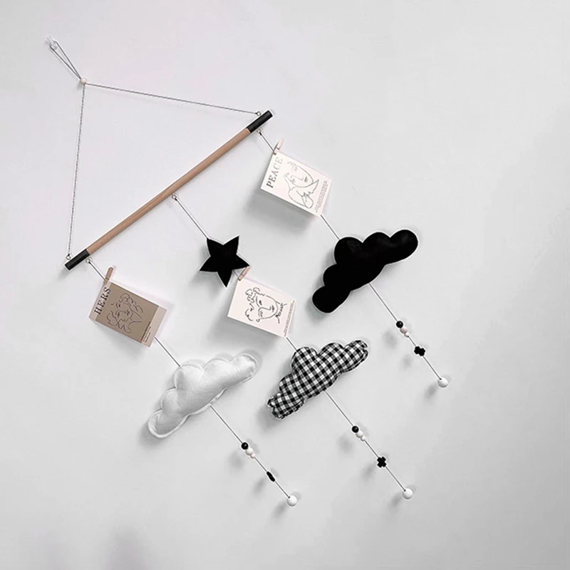 INS фетровый настенный орнамент в форме облаков украшение для детской спальни