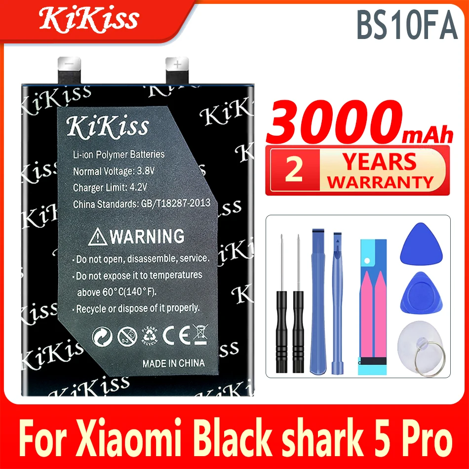 

Аккумулятор KiKiss BS10FA 3000 мАч для Xiaomi Black shark 5 Pro 5Pro Blackshark PAR-A0 KTUS-A0 мобильный телефон