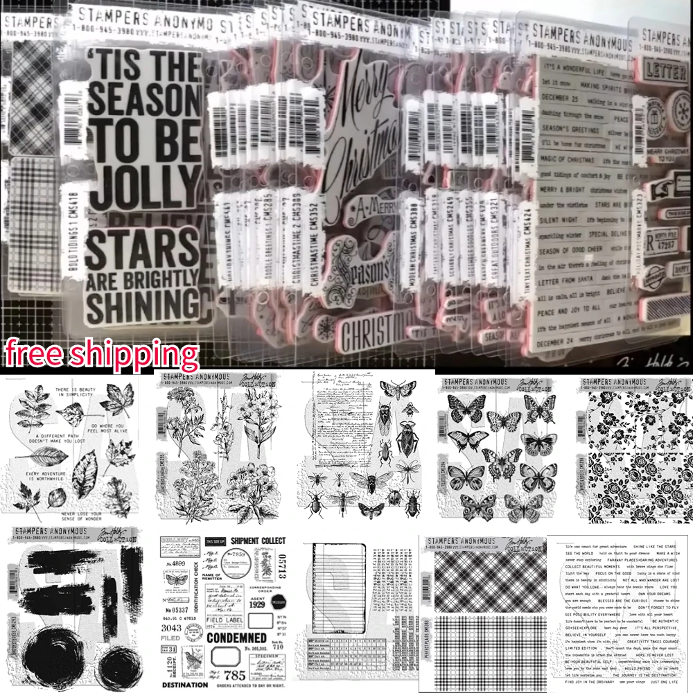 

TIM HOLTZ STAMPS ANONYMOUS Scrapbook Diary Decoration Embossing Template DIY Greeting Card Handmade 2023 New