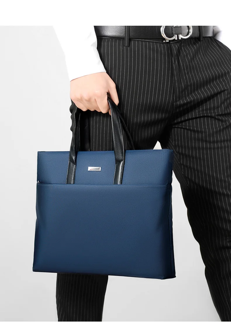 Business Laptop Bag Package High Grade Briefcase Men's Handbag Official Large Capacity Waterproof Black Blue Gray Custom Logo