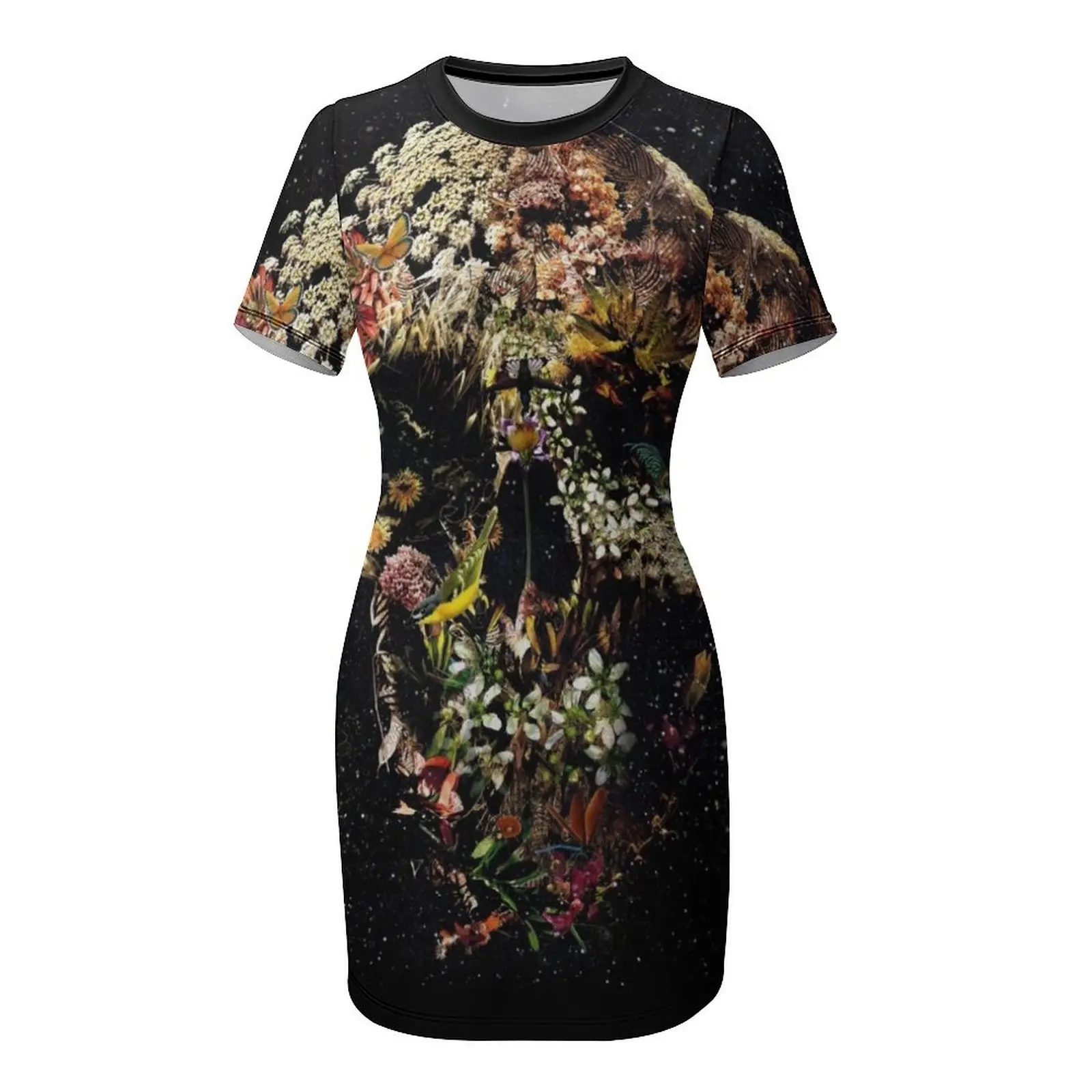 Smyrna Череп Платье с короткими рукавами Женские платья летняя одежда