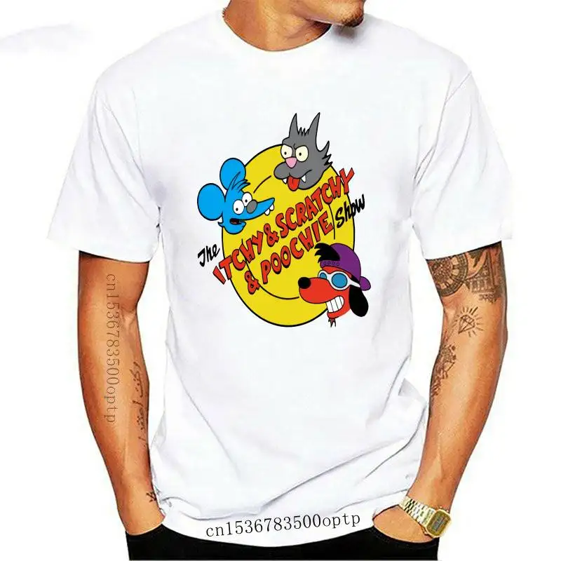 

New Men t-shirt The Itchy ' Scratchy ' Poochie Show T-shirt T Shirt tshirt Women t shirt