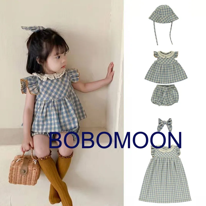 

_ 2022 BEO весенний комбинезон для маленьких девочек, клетчатый костюм для девочек, детская эксклюзивная одежда, оптовая продажа платьев для ма...