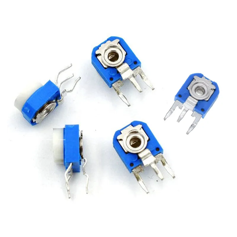 

5PCS RM063 Vertical Potentiometer Adjustable Resistor 100-1M Ohm Variable Trimmer Resistor 6mm RM063 Rm-063 Potentiometer Kit
