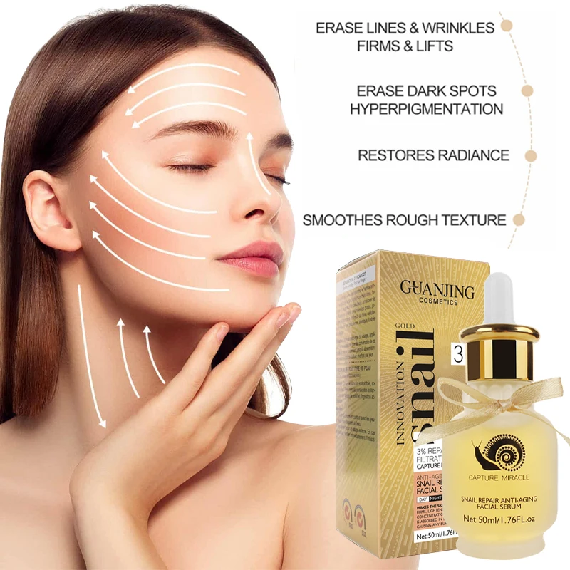 

Snail Facial Serum Anti-Aging Anti-Wrinkle Whitening Moisturizing Firming Lifting Oil Control Shrinking Pores Skin Care 50ml