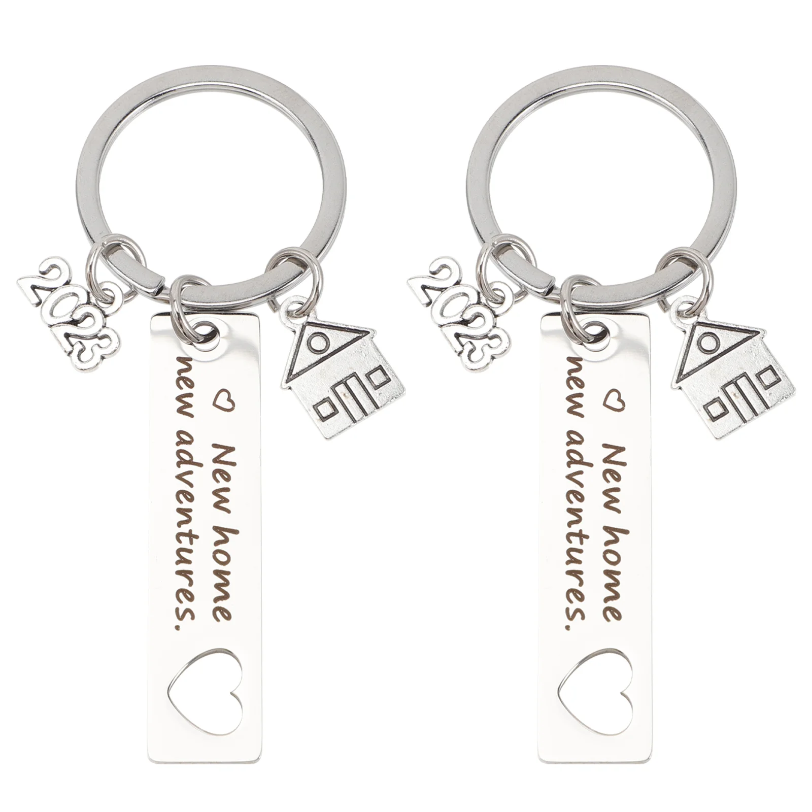 

New Key Keychain Home Gifts Housewarming Gift House Chain Moving Adventures Pendants Keyring Rings Homeowners Chains Charms Ring