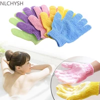 shower peeling exfoliating mitt scrub glove back skid resistance body massage sponge wash skin moisturizing spa bath glove