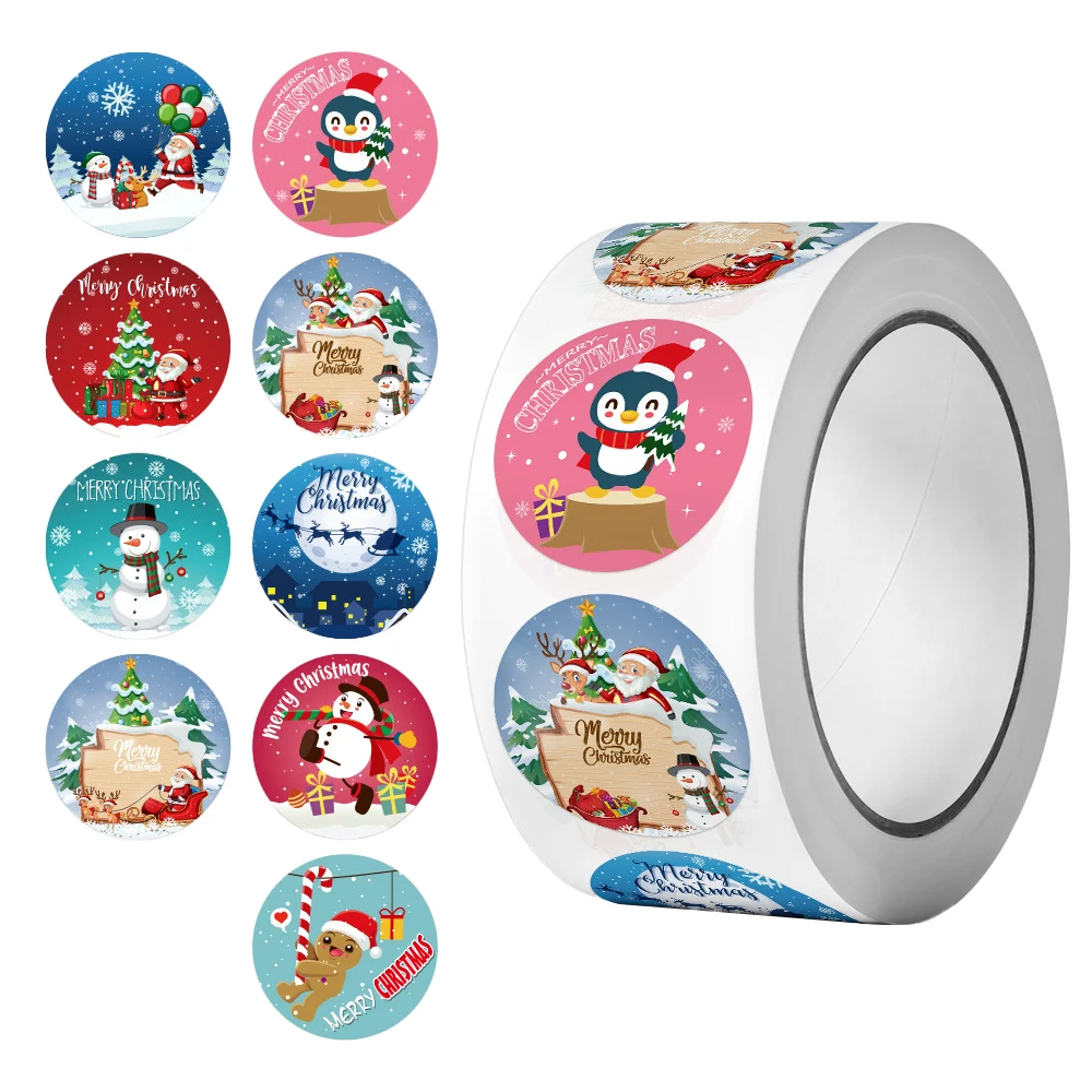 

Новогодние наклейки 2,5 см